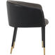 Asher Sparrow Grey / Napa Black Dining Armchair